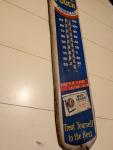 Vintage Chew Mail Pouch Tobacco Thermometer 39" x 8