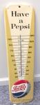 Vintage Pepsi Cola Tin Wall Thermometer