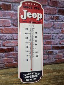 Vintage Jeep Thermometer Gas Oil Garage Sign