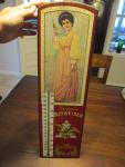 Vintage Budweiser King of Beers Wooden Thermometer
