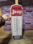Vintage Jeep Thermometer Gas Oil Garage Sign