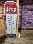 Vintage Jeep Thermometer Gas Oil Garage Sign