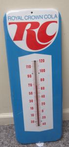 R C Cola Royal Crown Soda Tin Thermometer