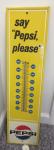 1960s Pepsi Cola Vintage Tin Wall Thermometer