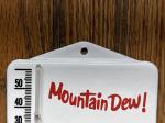 Vintage Mountain Dew Porcelain Thermometer Sign