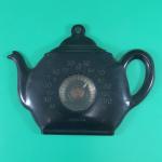 1940s Cooper USA Black Metal Teapot Thermometer