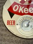 O'Keefe Beer Ale Vintage Thermometer Sign