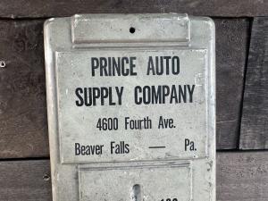 Vintage Prince Auto Supply Thermometer, Beaver Falls