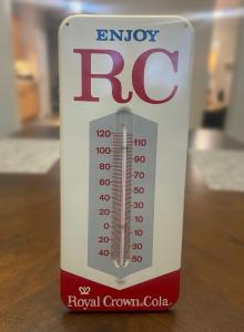 Vintage RC Cola Wall Thermometer - Royal Crown Soda