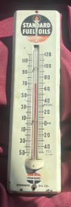 Vintage Standard Fuel Oils Outdoor Thermometer Model AD 4887