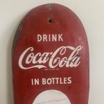 Coca Cola 1950s Vintage Cigar Thermometer Sign
