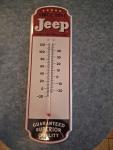 Vintage Jeep Thermometer Sign for Garage or Truck