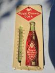 Royal Crown Cola Metal Advertising Thermometer Sign