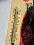Royal Crown Cola Metal Advertising Thermometer Sign