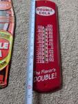 Double Cola Vintage Metal Sign Thermometer