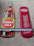 Double Cola Vintage Metal Sign Thermometer