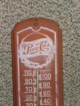 Pepsi-Cola Vintage Metal Wall Thermometer, 27"x8