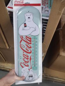 Coca-Cola Polar Bear Metal Thermometer Sign