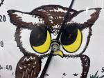 1970s Owl Wall Thermometer - Jumbo Dial, Ohio