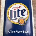 Miller Lite Vintage Advertising Metal Thermometer 17"x5