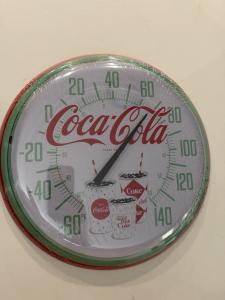 Coca Cola Round Metal Thermometer - Things Go Better