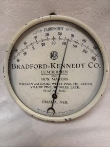 Bradford-Kennedy Vintage Advertising Thermometer
