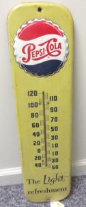 Vintage Pepsi Cola Tin Wall Thermometer