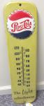 Vintage Pepsi Cola Tin Wall Thermometer