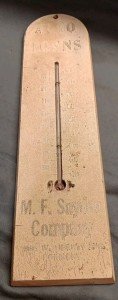 M.F. Snyder Auto Loans Antique Wooden Thermometer