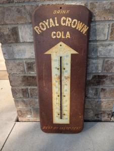 Royal Crown Cola Vintage Metal Thermometer