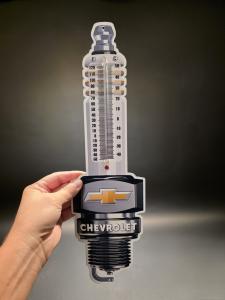 Chevrolet Spark Plug Vintage Wall Thermometer Sign