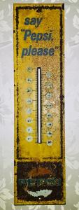 1967 Say Pepsi, Please Vintage Metal Thermometer