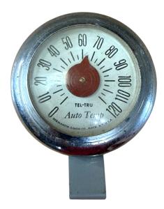 Vintage Chrome Auto Temp Thermometer by Germanow-Simon Co