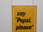 1964 Say Pepsi Please Antique Metal Thermometer