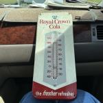 Royal Crown Cola Steel Thermometer Sign