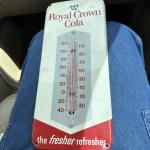 Royal Crown Cola Steel Thermometer Sign