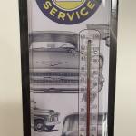 Chevrolet Super Service Garage Vintage Metal Thermometer