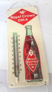 Vintage Royal Crown Cola Tin Wall Thermometer