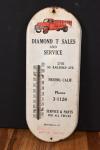 Rare Vintage Diamond T Motor Trucks Thermometer Sign