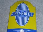 Vintage Chevrolet Bowtie Porcelain Thermometer Sign