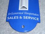 Vintage Chevrolet Bowtie Porcelain Thermometer Sign