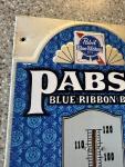 Pabst Blue Ribbon Beer Metal Thermometer Sign 20.5