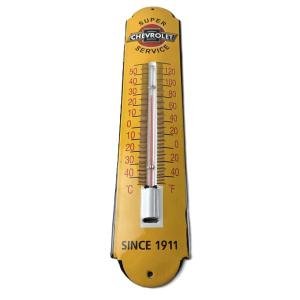 Chevrolet Super Service Gas Pump Thermometer Sign