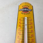 Chevrolet Super Service Gas Pump Thermometer Sign