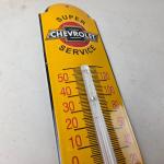 Chevrolet Super Service Gas Pump Thermometer Sign