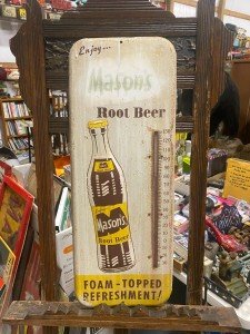 Mason's Root Beer Vintage Thermometer Sign 26"x10