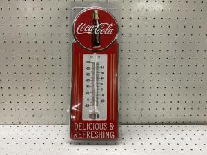 Coca-Cola Refreshing Thermometer Vintage Wall Sign