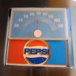 1970s Blue Pepsi Advertising Thermometer