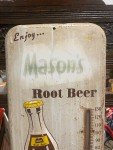 Mason's Root Beer Vintage Thermometer Sign 26"x10