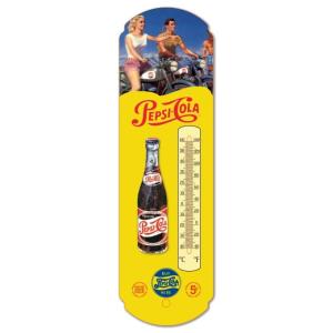 Vintage Pepsi Cola Metal Thermometer Decor